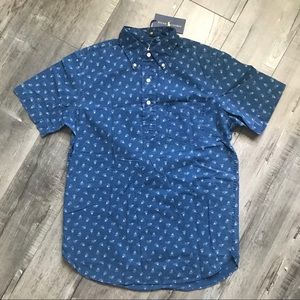 Ralph Lauren Polo Indigo Hawaiian Shirt Sz S NWT